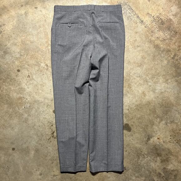 Vintage 70s John Michael Talon Grey Trouser Pants 34x32 - Picture 3 of 4